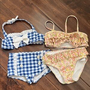 Janie and Jack Floral and Gingham Swimwear lot